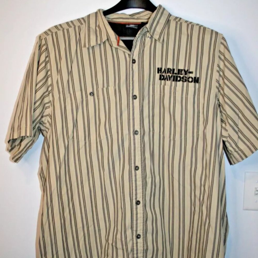 Harley Davidson Button Down Vented  Shirt SZ 2XL